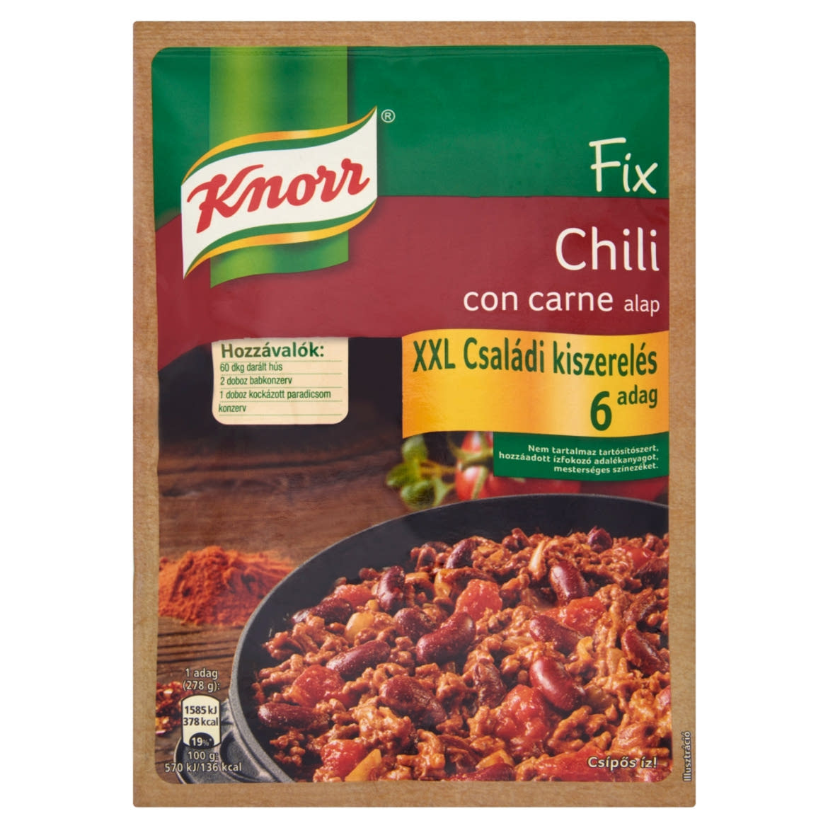 Knorr Fix XXL chili con carne alap
