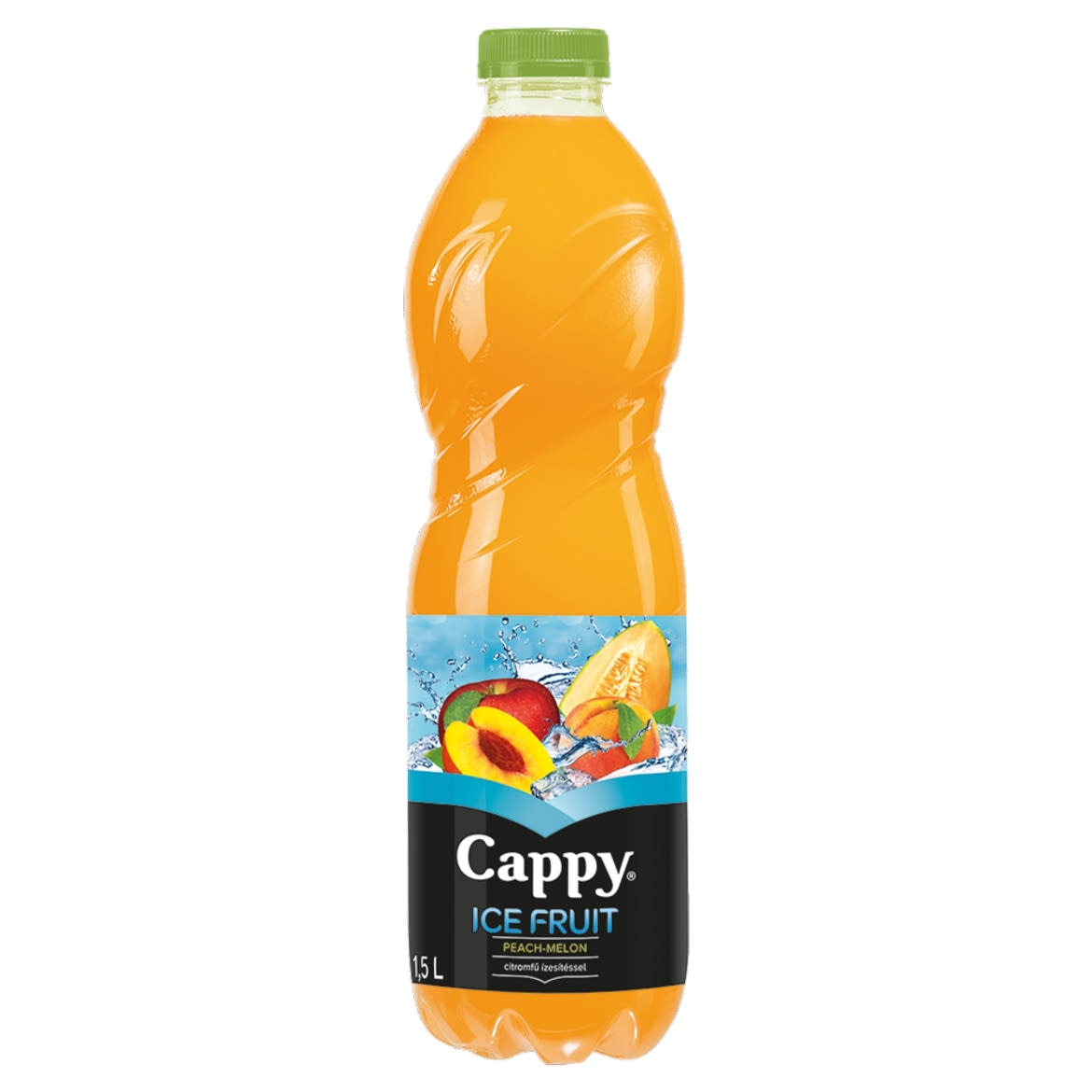 Cappy Ice Fruit Peach-Melon szénsavmentes alma-őszibarack-sárgadinnye ital citromfű ízzel