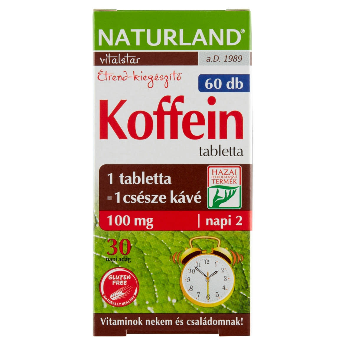 Naturland Vitalstar koffein étrend-kiegészítő tabletta