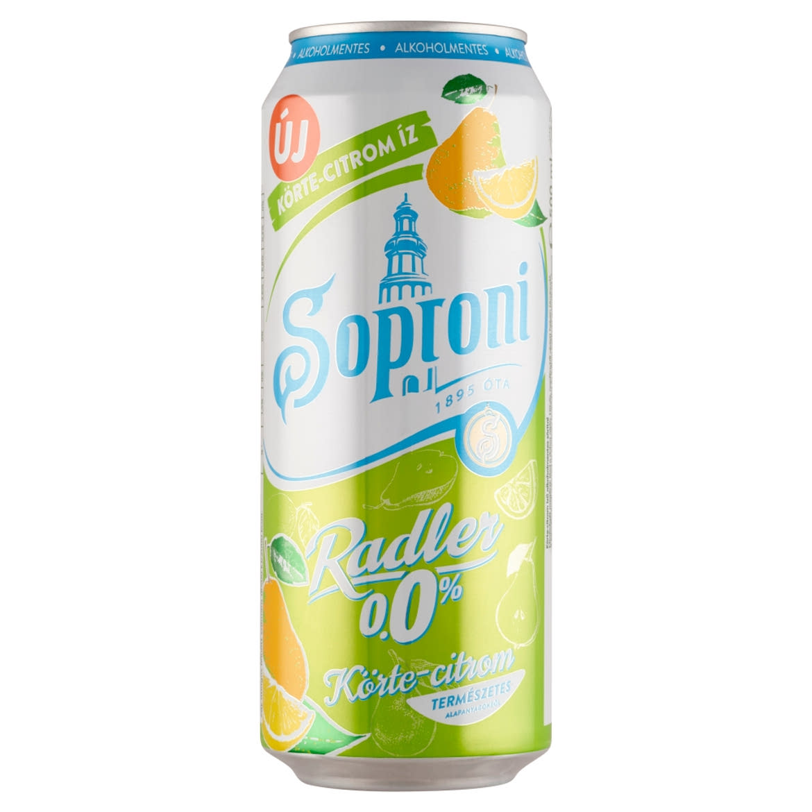 Soproni Radler körte-citrom ízű alkoholmentes sörital