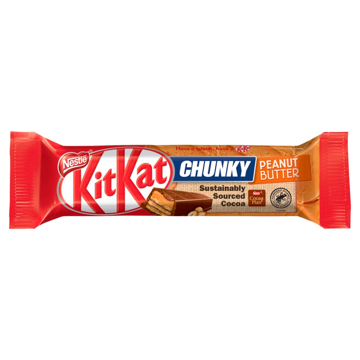 KitKat Chunky földimogyorós krémmel bevont ropogós ostya tejcsokoládéban