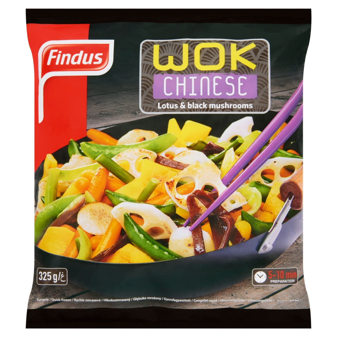 Findus Wok Chinese gyorsfagyasztott enyhén fűszerezett wok zöldségkeverék