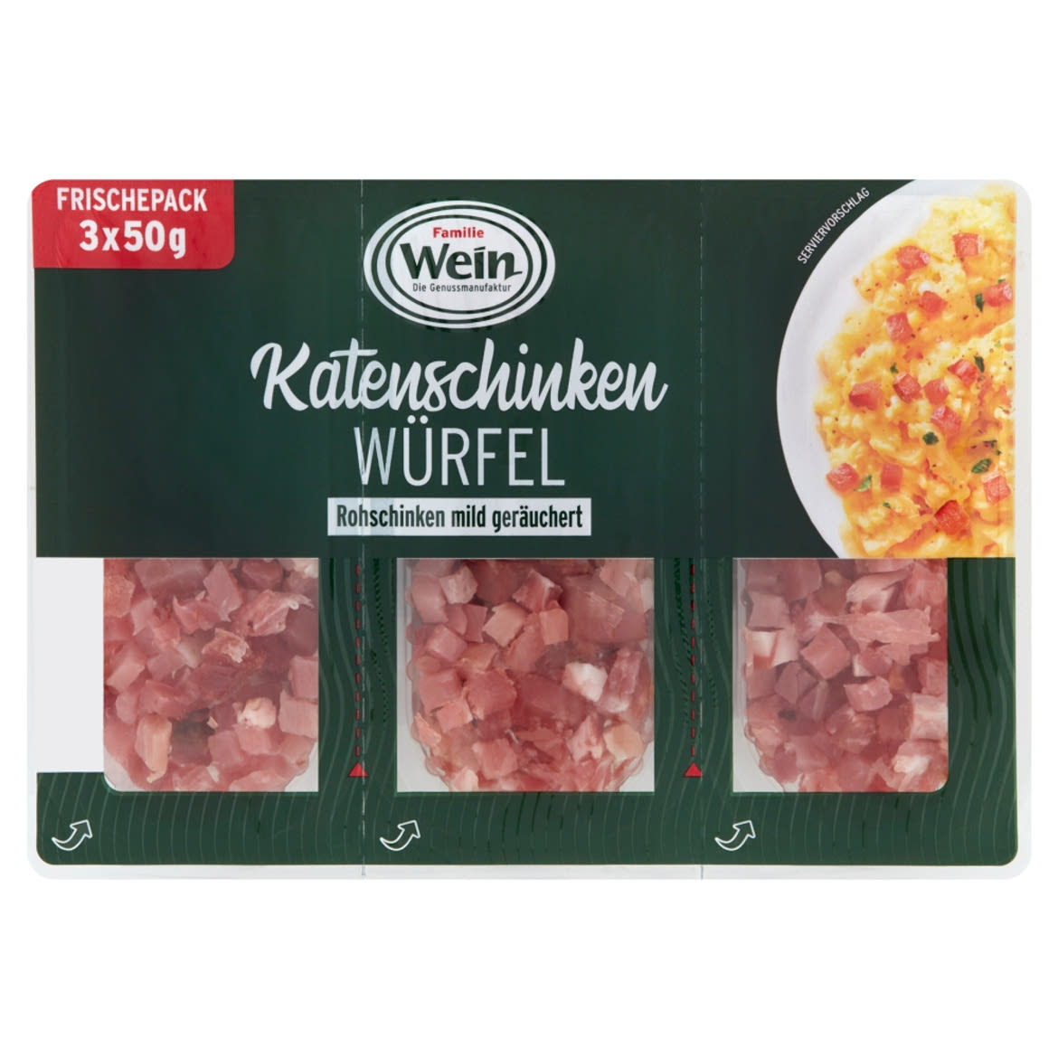 Familie Wein nyers füstölt, kockázott, lassan pácolt sonka sertéscombból