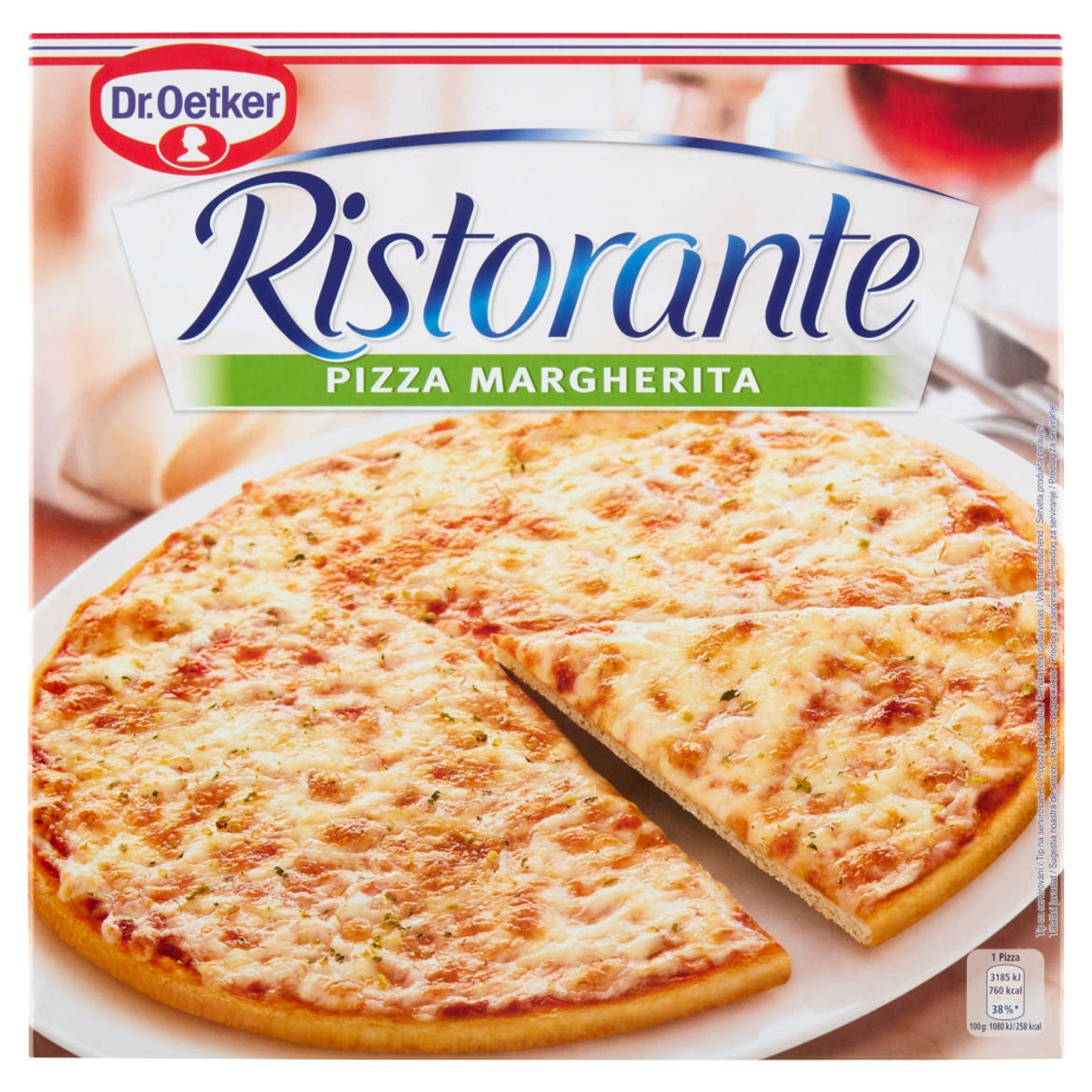 Dr. Oetker Ristorante Pizza Margherita gyorsfagyasztott pizza mozzarella és gouda sajttal