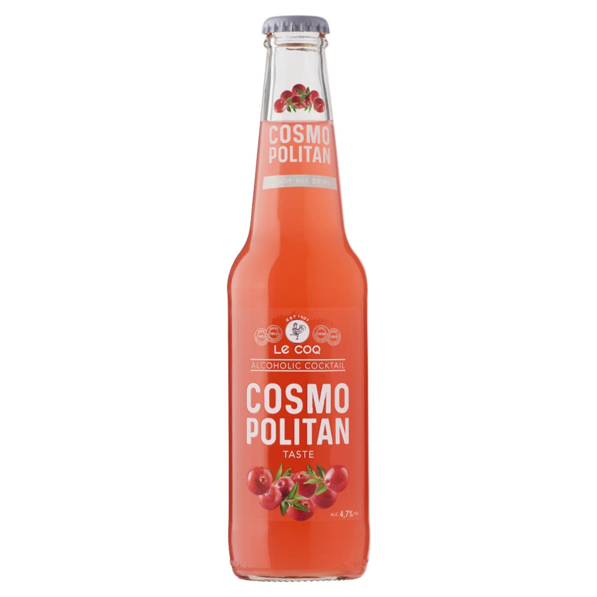 Le Coq Cosmopolitan vörösáfonya, narancs és lime ízű szénsavas alkoholos ital 4,7%