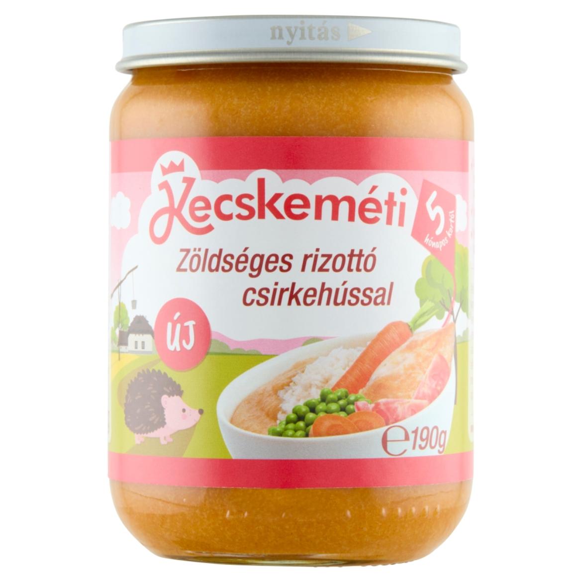 Kecskeméti zöldséges rizottó csirkehússal bébiétel 5 hónapos kortól