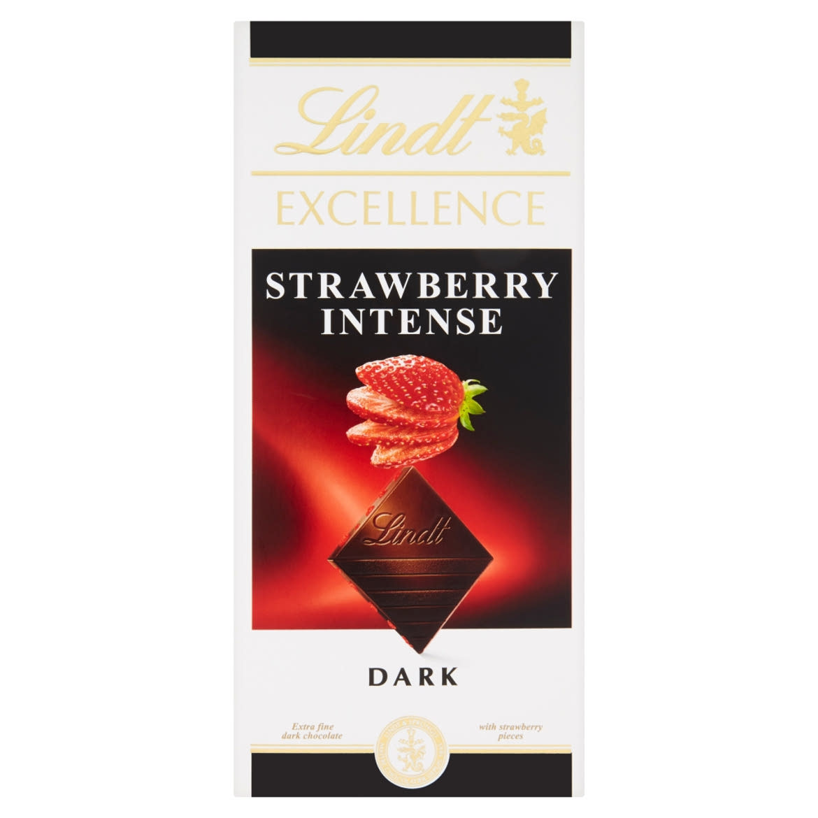 Lindt Excellence Intense Strawberry finom keserű csokoládé eperdarabokkal