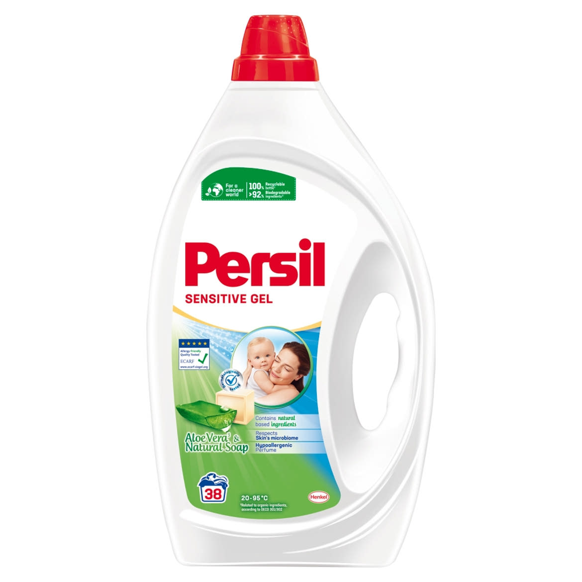 Persil Sensitive Gel folyékony mosószer fehér és világos ruhákhoz 38 mosás