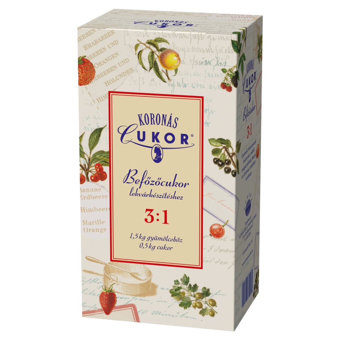 Koronás Cukor befőzőcukor 3:1 500 g