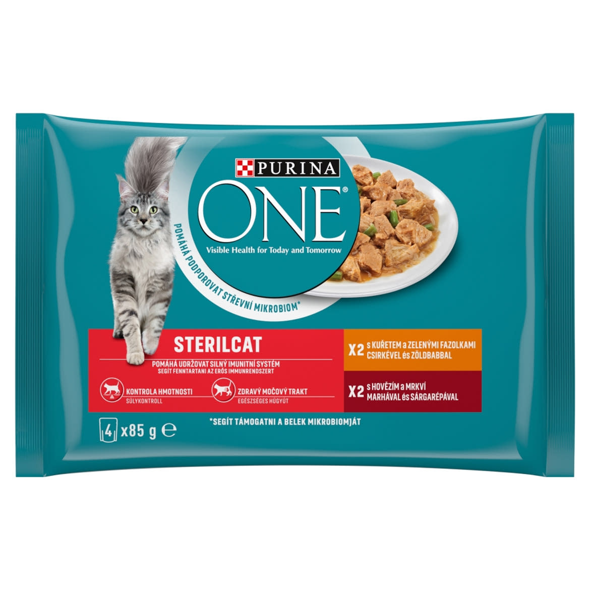 Purina One Sterilcat teljes értékű állateledel felnőtt macskák számára 4 x 85 g (340 g)