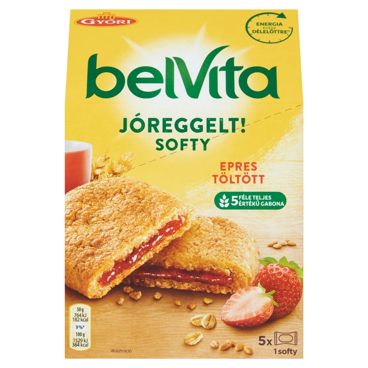 Belvita JóReggelt! Softy gabonás keksz epres töltelékkel 5 db