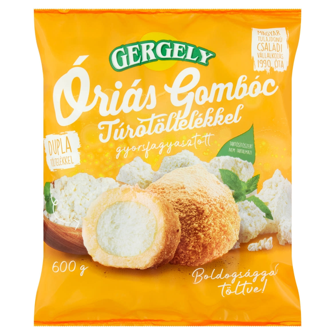 Gergely gyorsfagyasztott óriás gombóc túrótöltelékkel