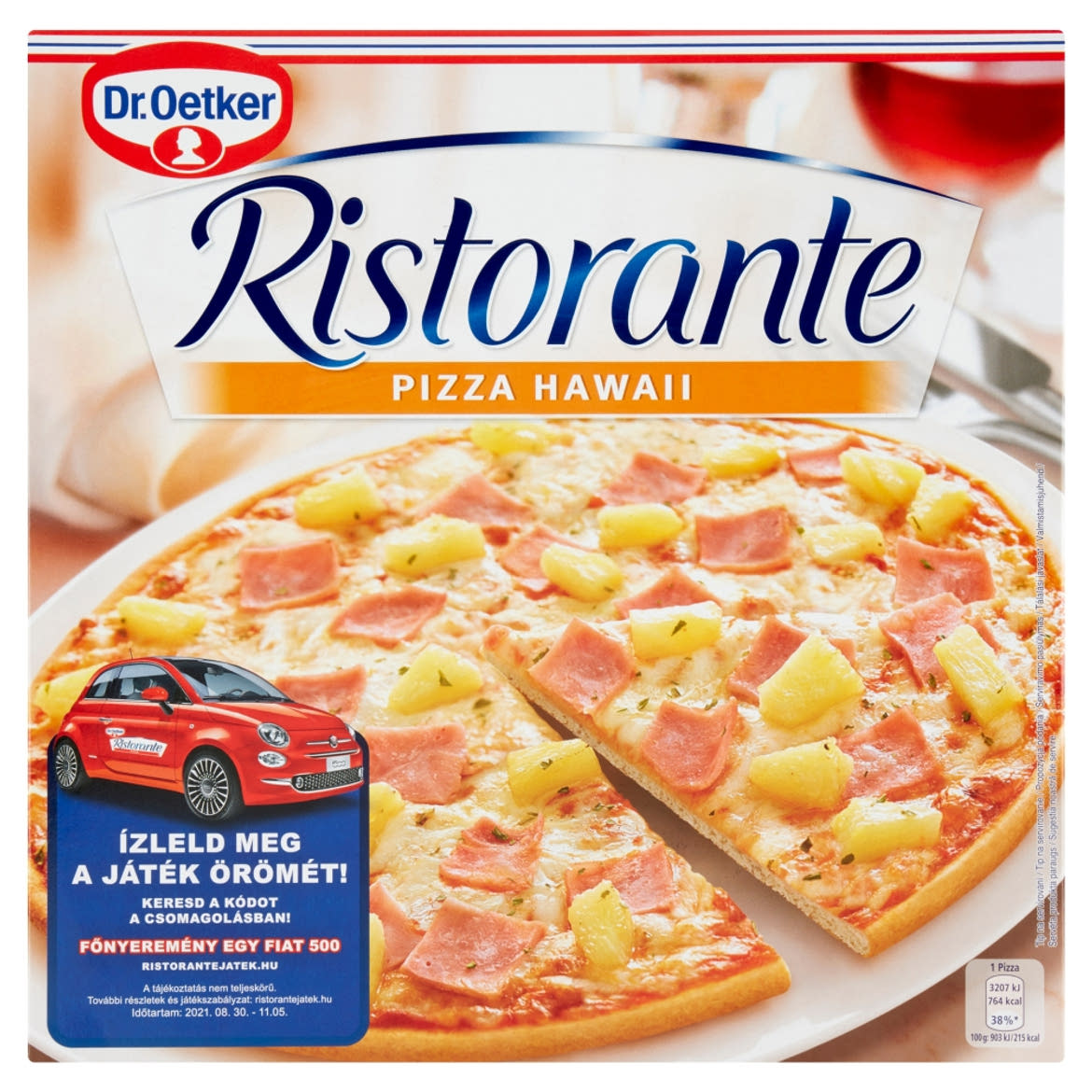 Dr. Oetker Ristorante Pizza Hawaii gyorsfagyasztott pizza sajttal, ananásszal és sonkával