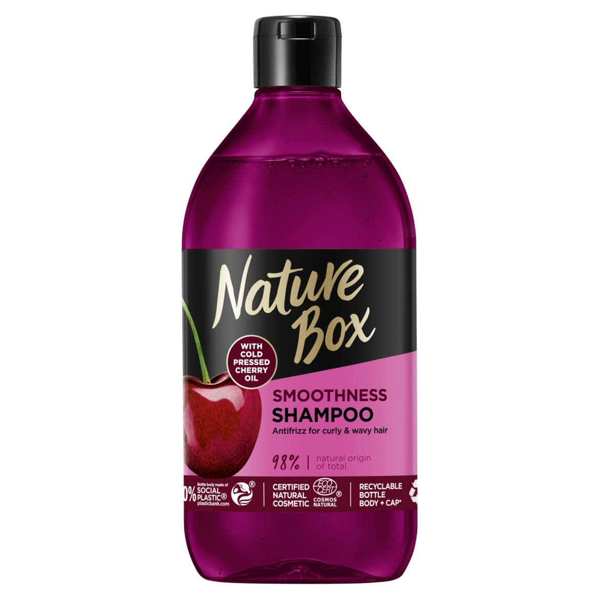 Nature Box sampon a puha hajért hidegen préselt cseresznye olajjal