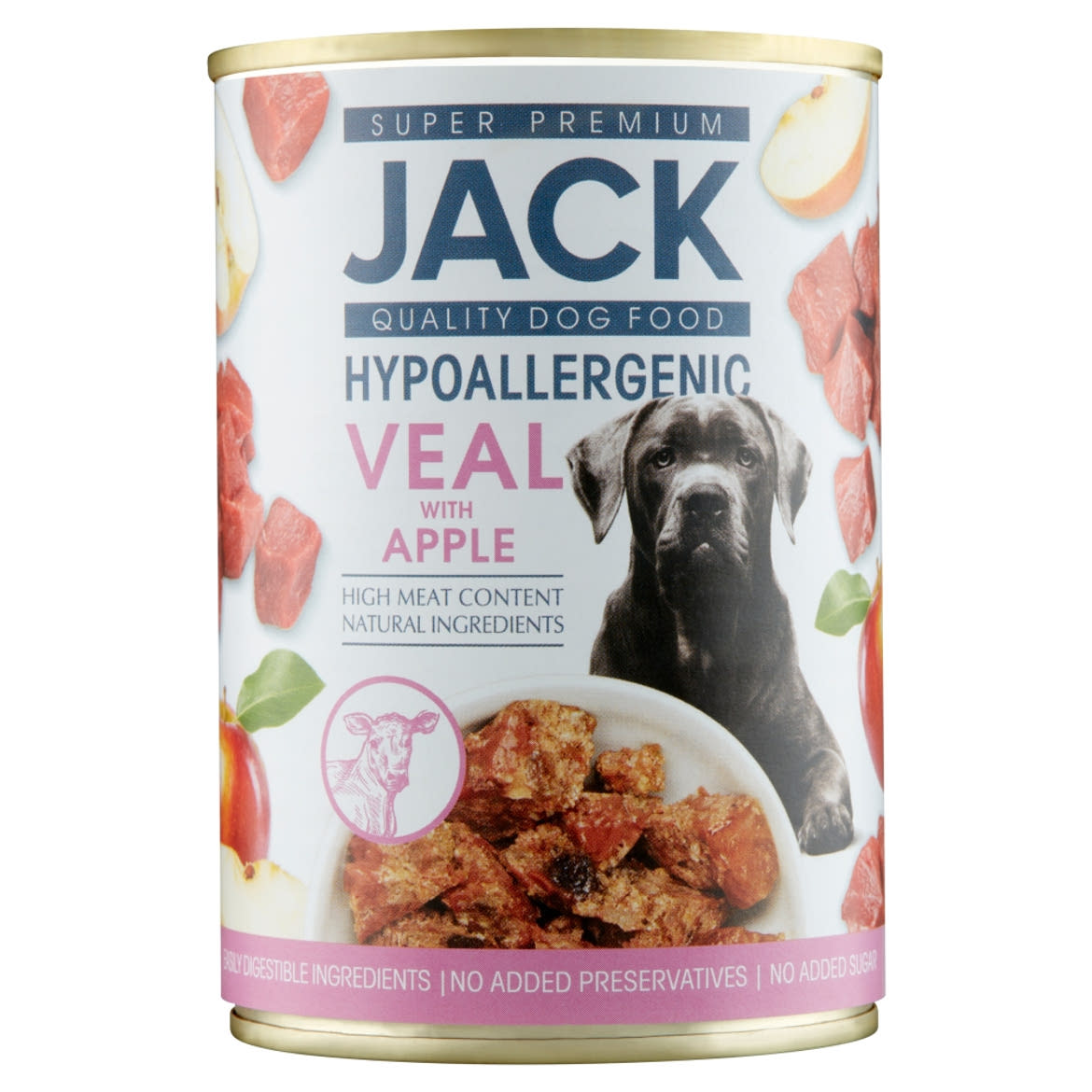 Jack Super Premium hipoallergén teljes értékű eledel felnőtt kutyák számára vadborjú almával