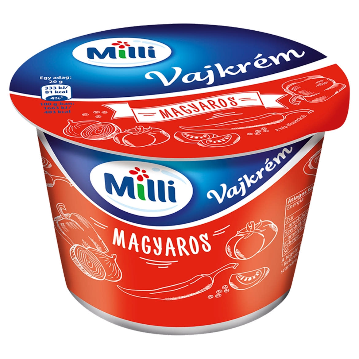 Milli magyaros vajkrém
