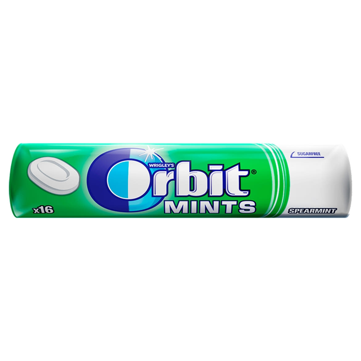 Orbit Mints Spearmint mentaízű cukormentes töltetlen keménycukorka édesítőszerrel