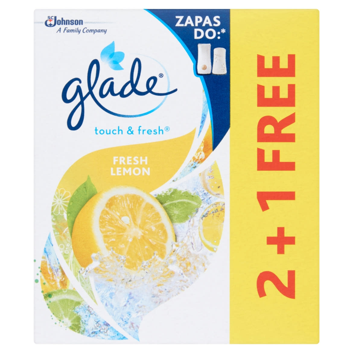 Glade Touch & Fresh Fresh Lemon aeroszolos légfrissítő utántöltő 3 x