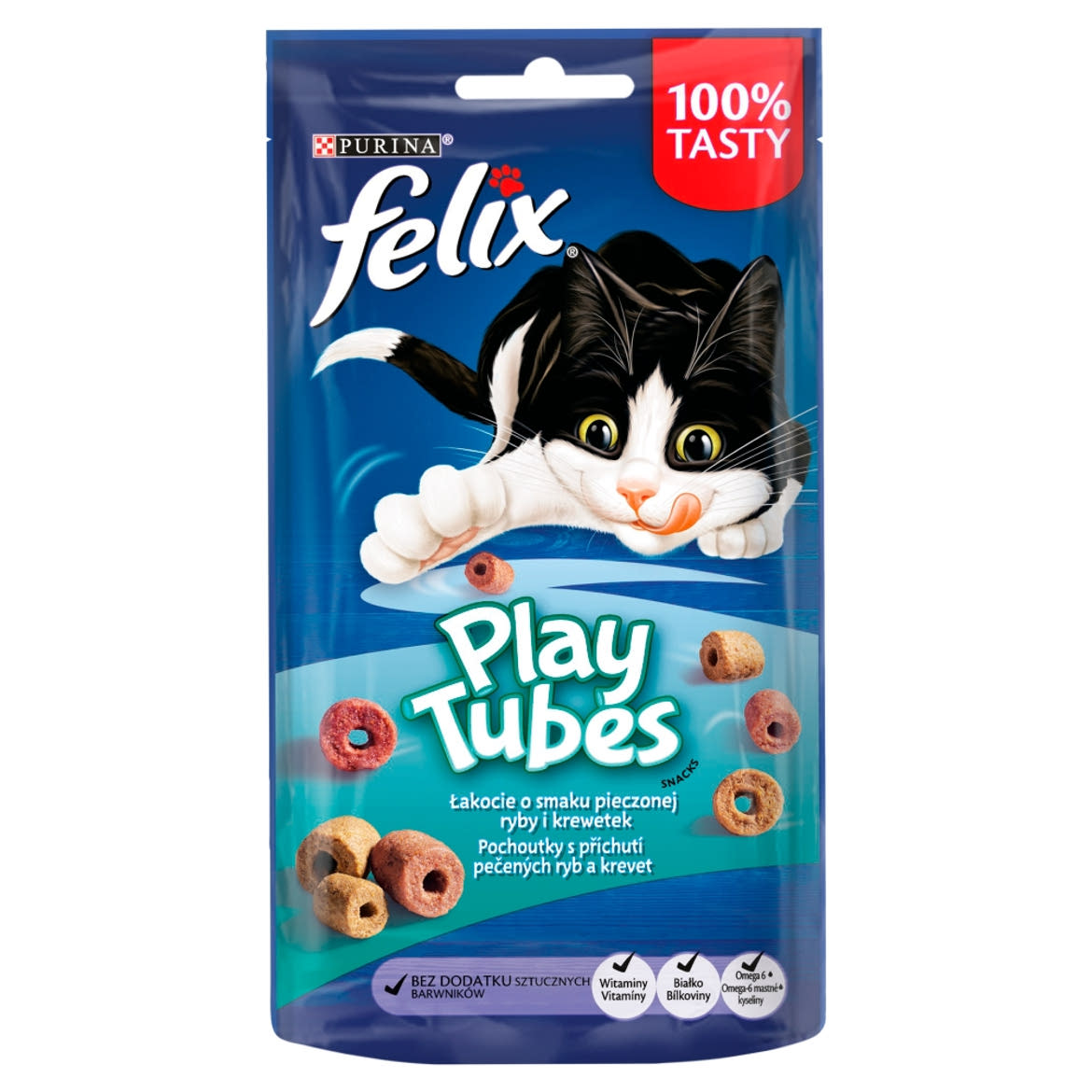 Felix Play Tubes macska jutalomfalat sült hal és garnélarák ízesítéssel