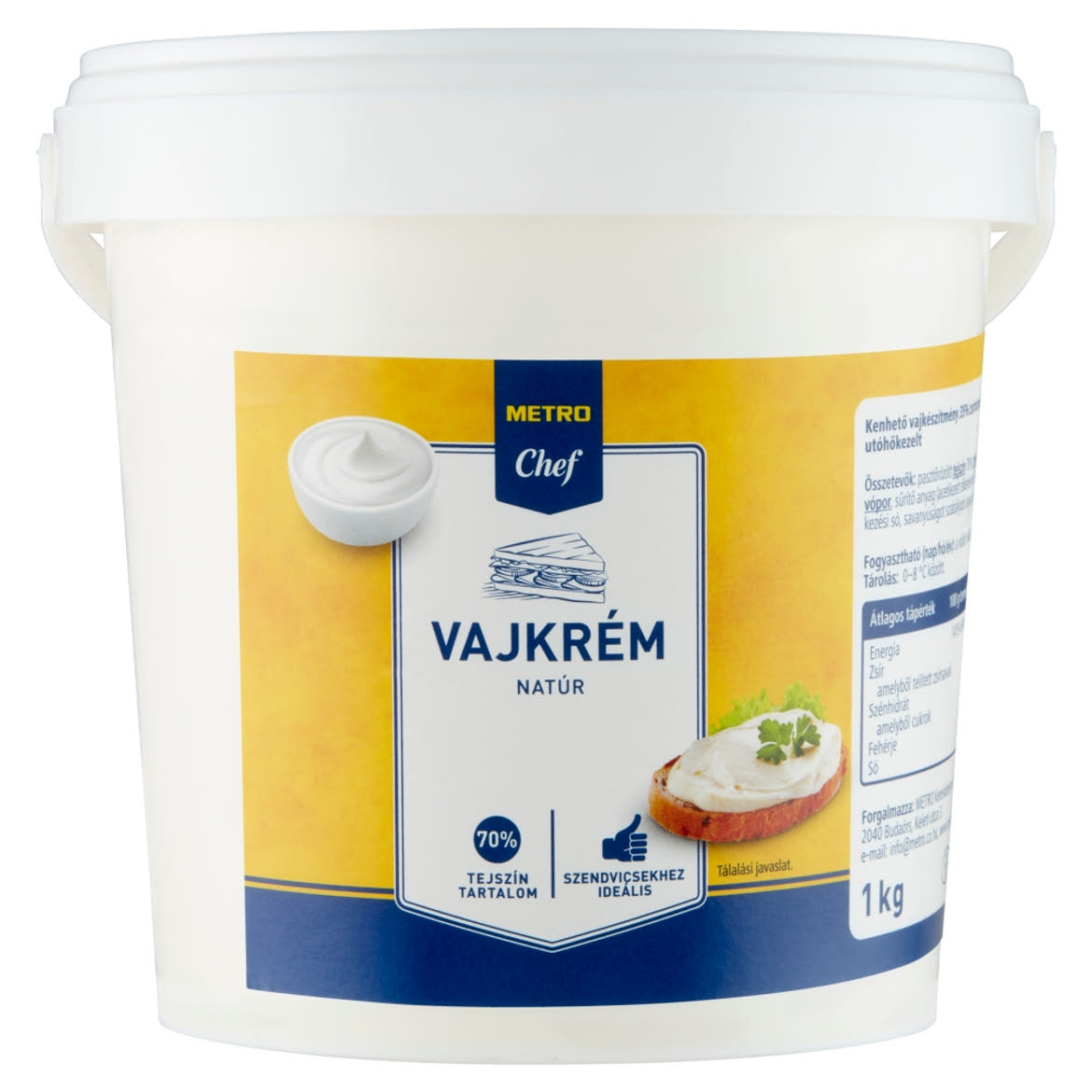 Metro Chef natúr vajkrém