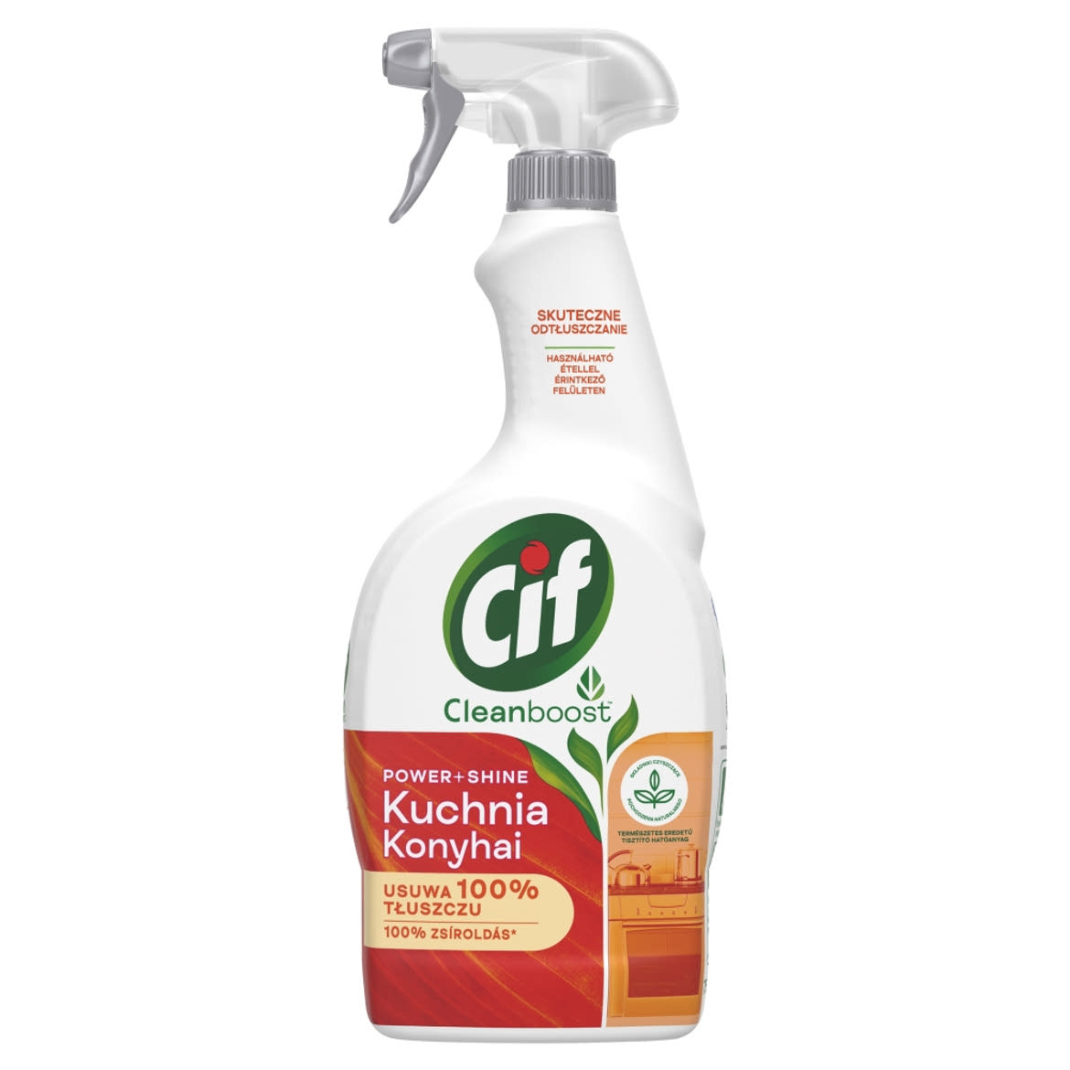 Cif Cleanboost Power + Shine konyhai zsíroldó spray