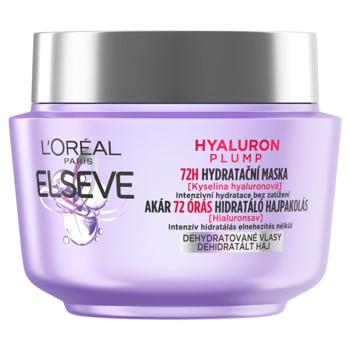 L´oréal Paris Hyaluron Plump akár 72 órás hidratáló hajpakolás hialuronsavval,