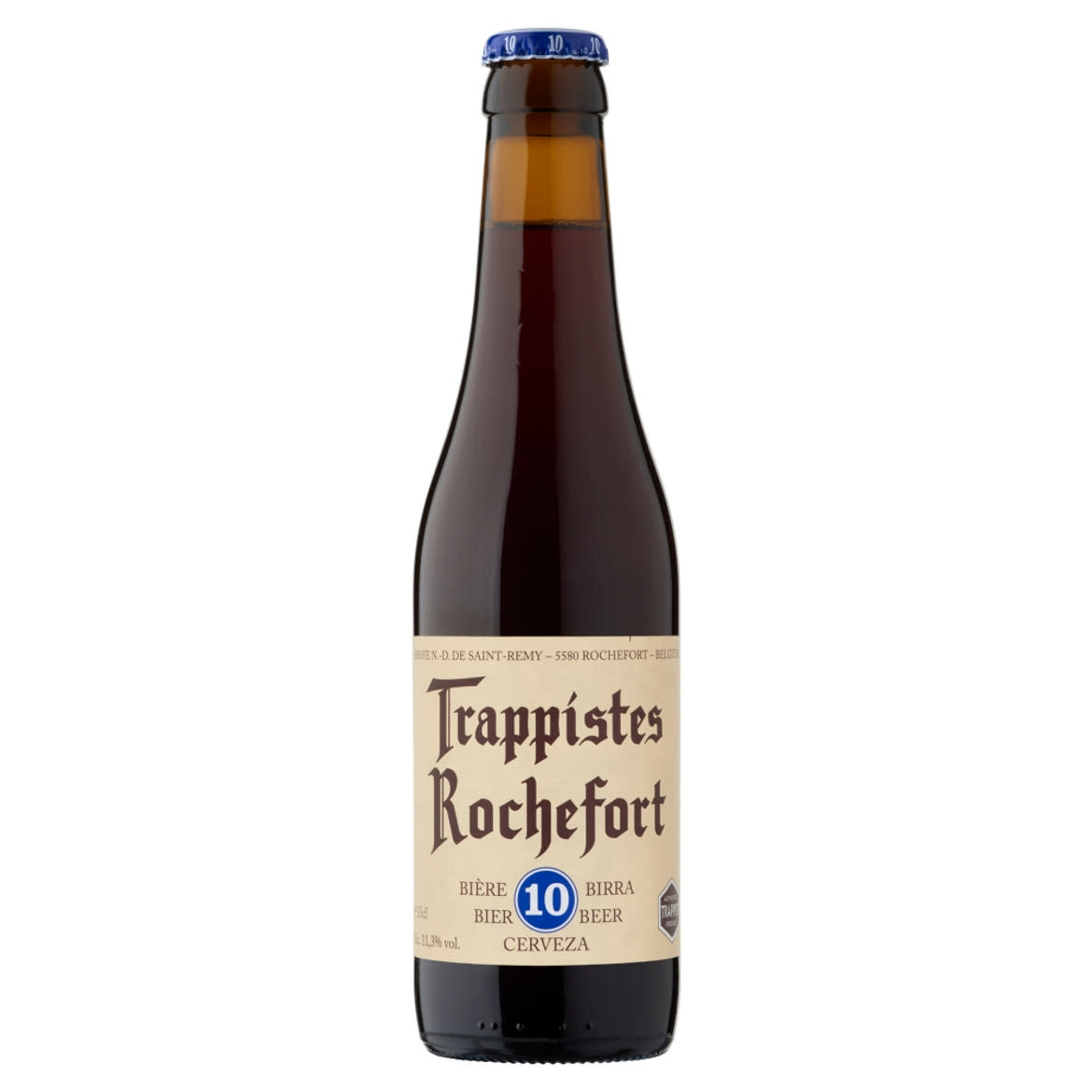 Trappistes Rochefort 10 nagy alkoholtartalmú belga minőségi barna sör 11,3%