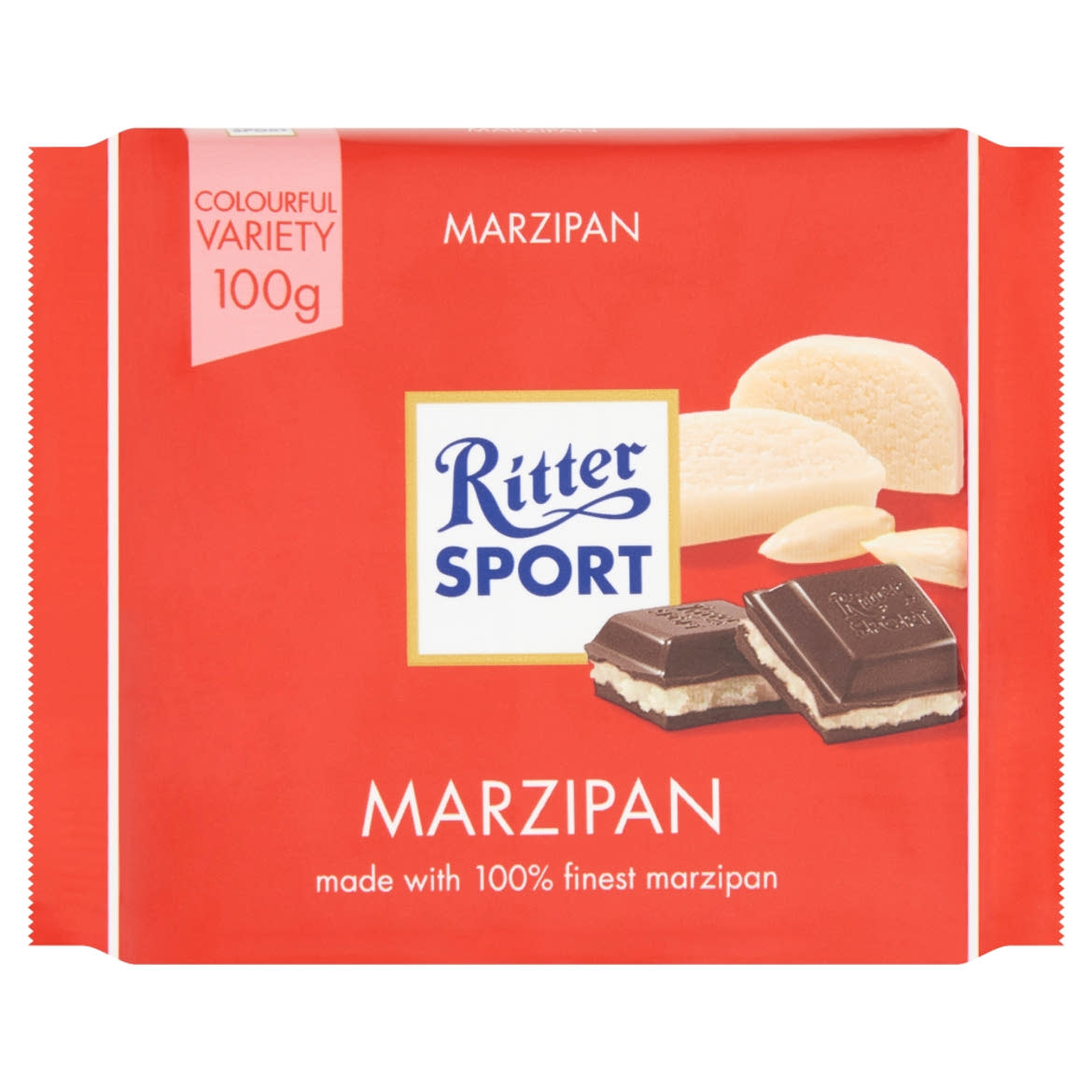 Ritter Sport marcipánnal töltött étcsokoládé