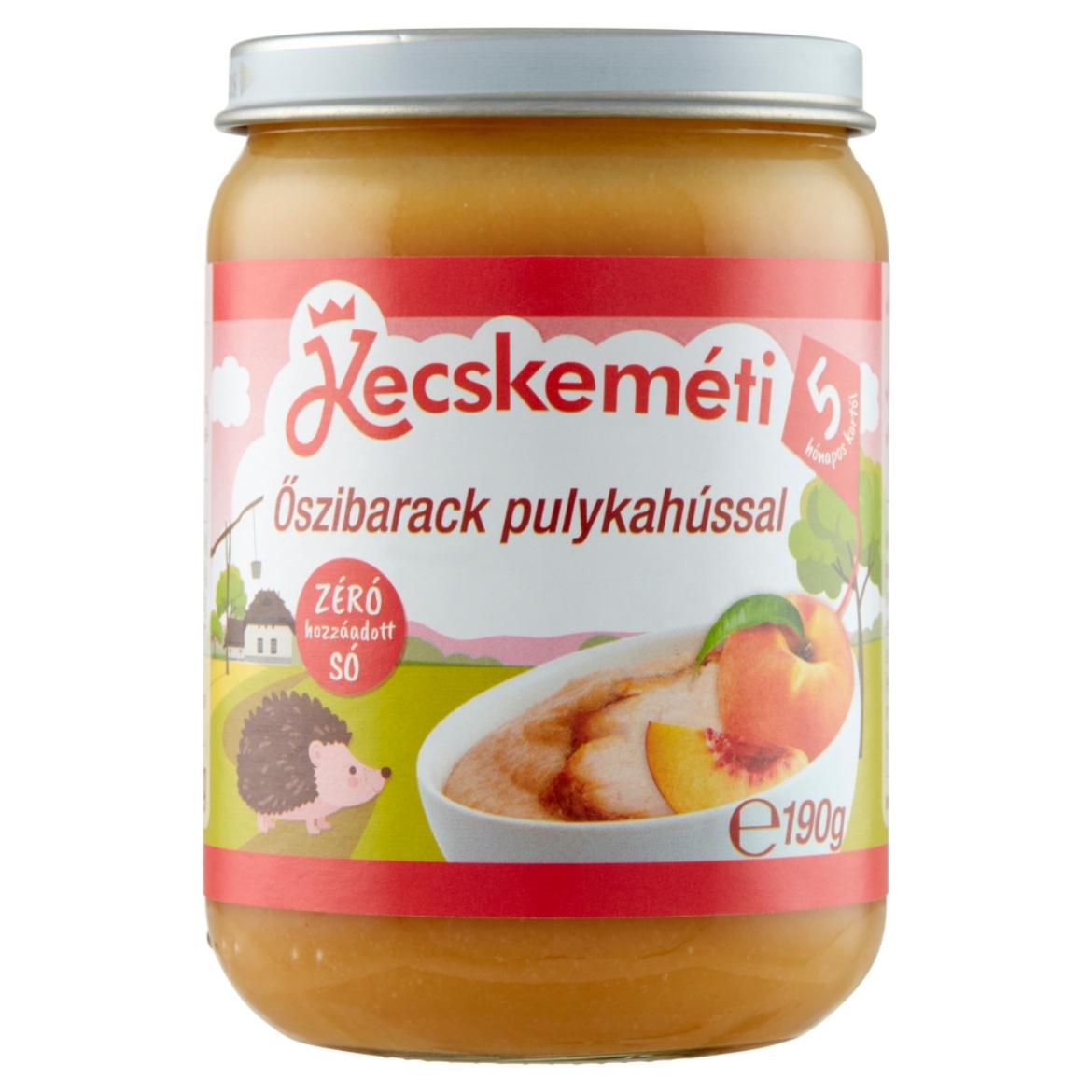 Kecskeméti őszibarack pulykahússal bébiétel 5 hónapos kortól 190 g