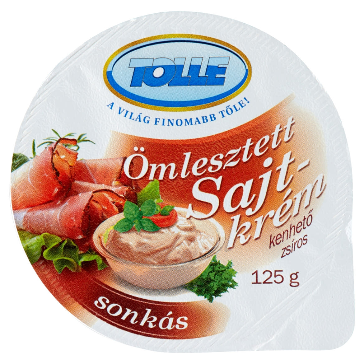 Tolle sonkás kenhető zsíros ömlesztett sajtkrém