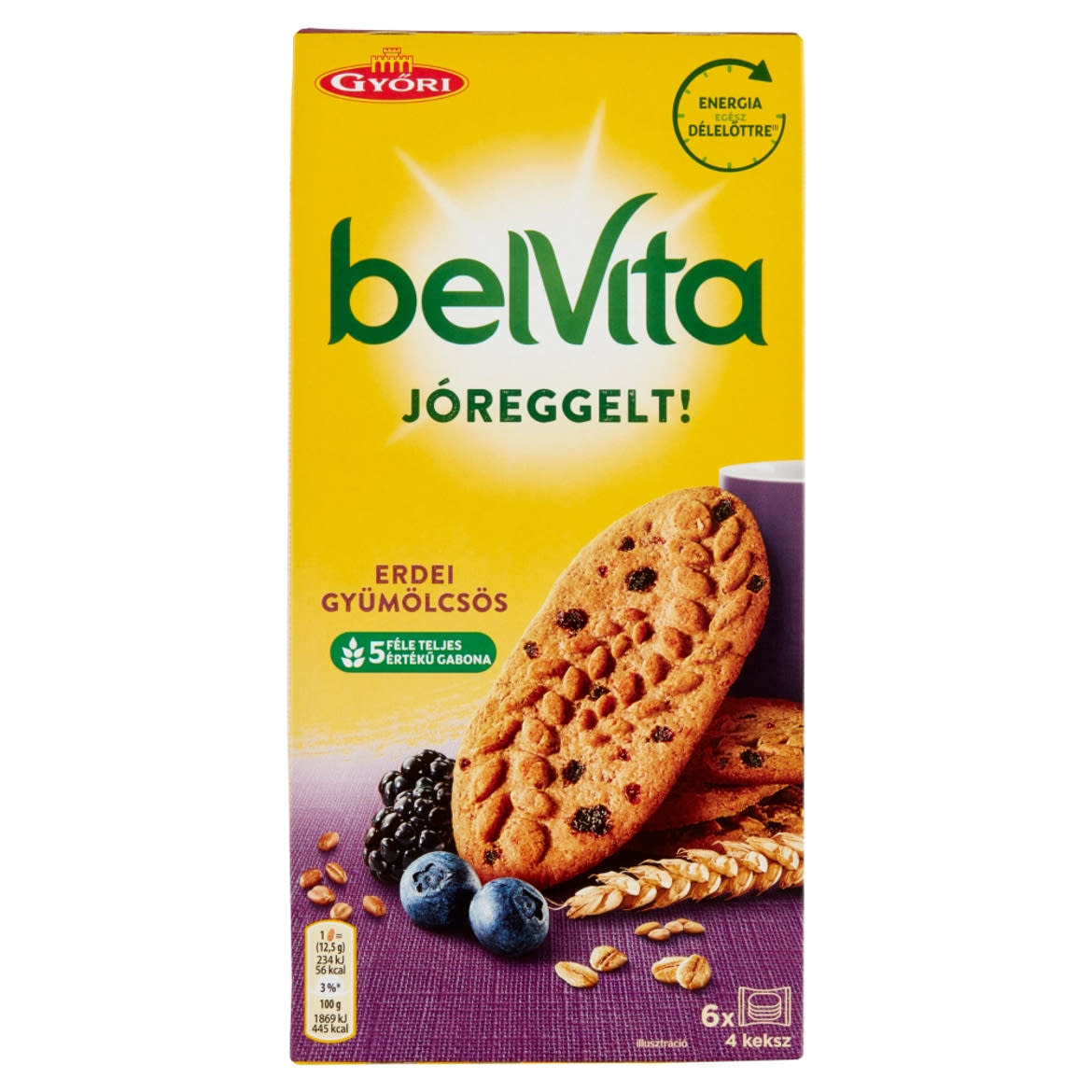 Belvita JóReggelt! erdei gyümölcsös, gabonás, omlós keksz