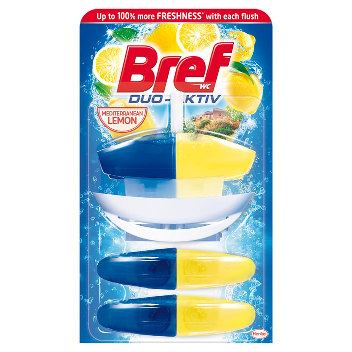 Bref Duo-Aktiv Mediterranean Lemon WC frissítő 3 x