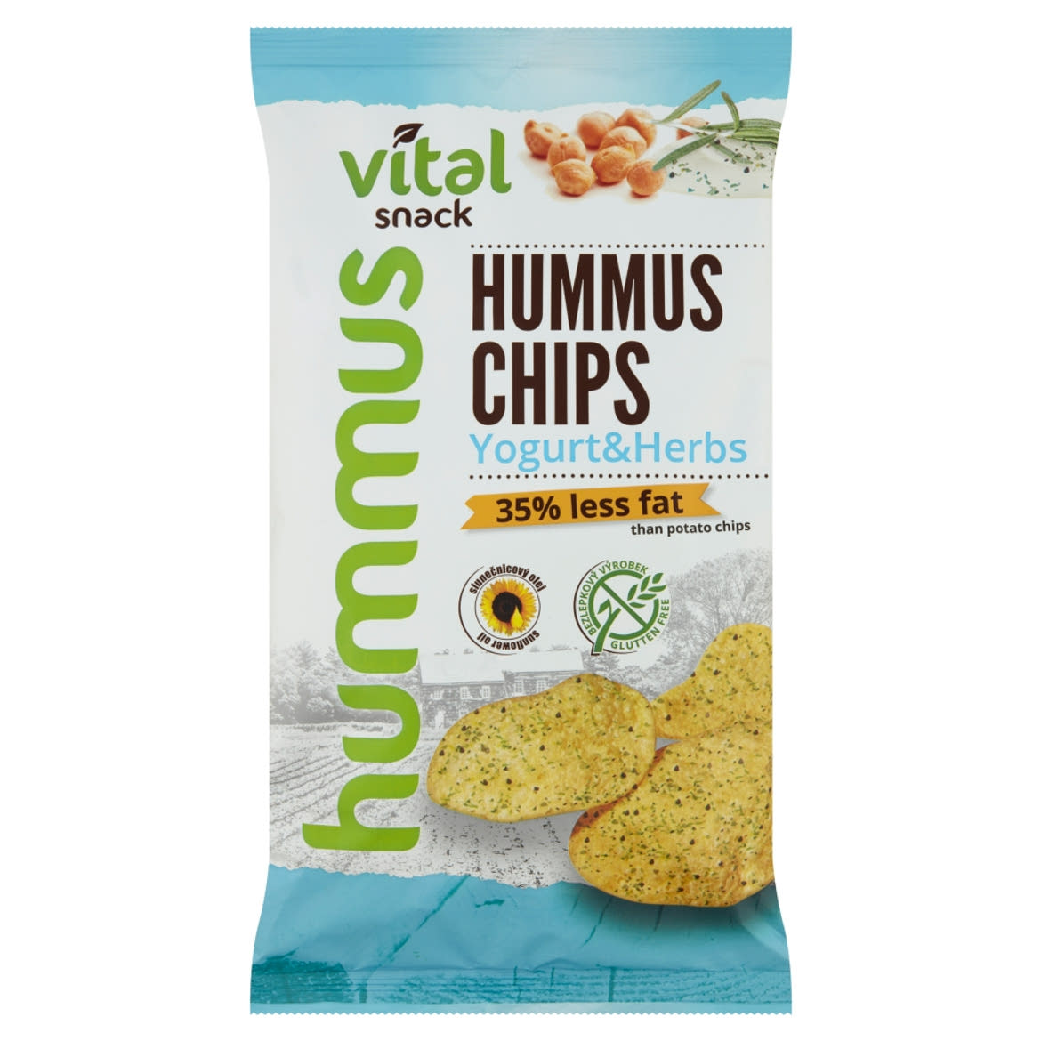Vital Snack sült hummusz chips joghurtos-zöldfűszeres ízesítéssel