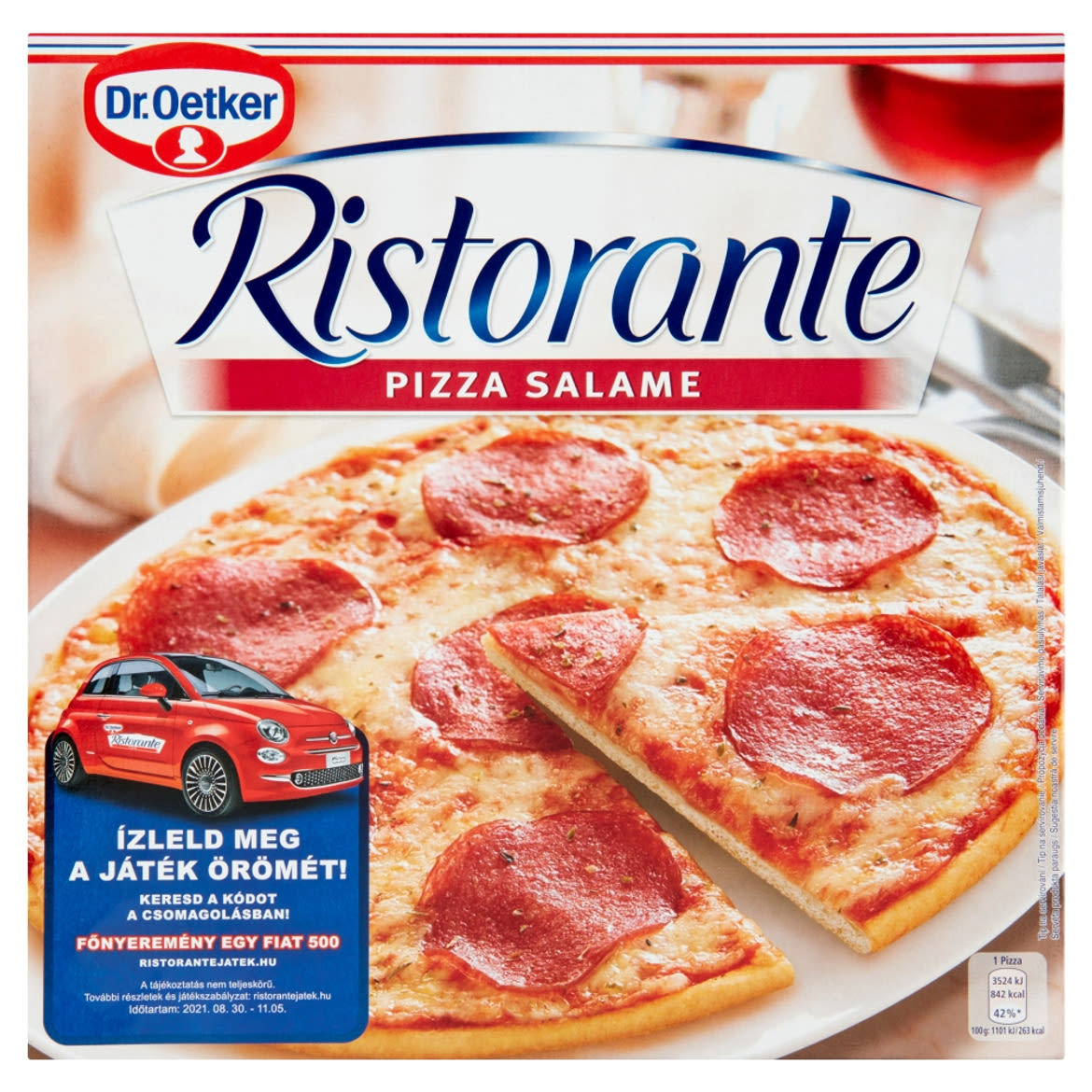 Dr. Oetker Ristorante Pizza Salame gyorsfagyasztott pizza sajttal és szalámival