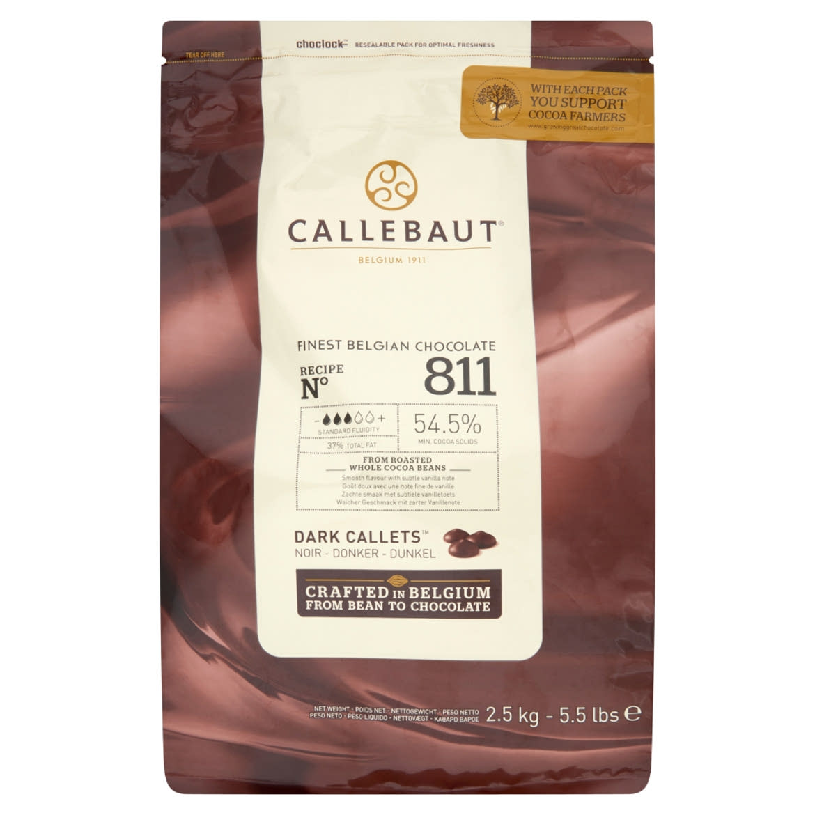 Callebaut 811NV étcsokoládé pasztillák