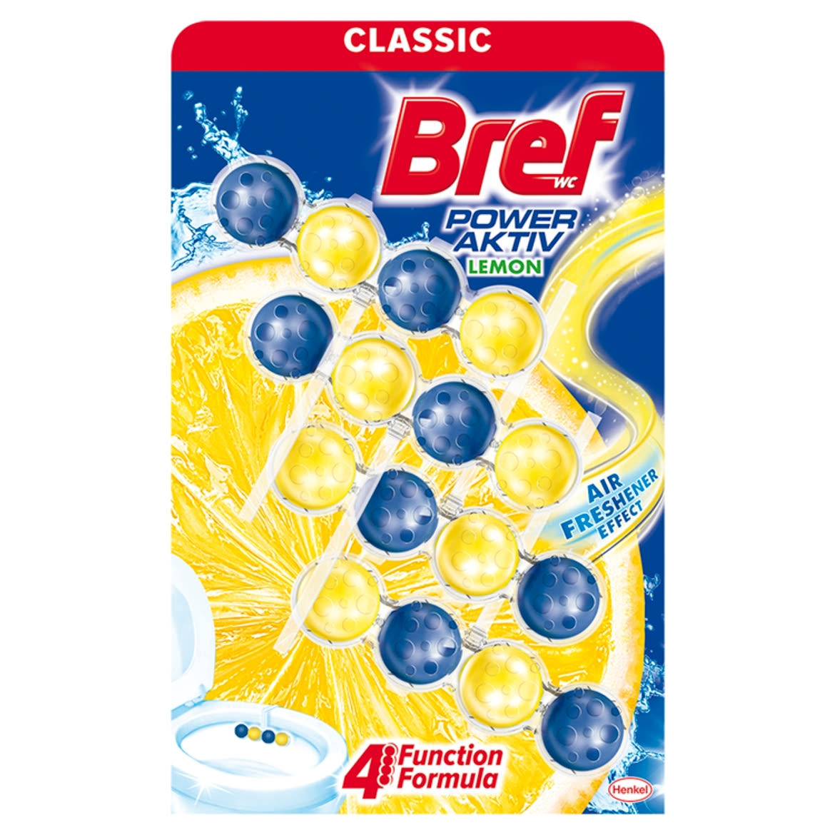 Bref Power Aktiv Lemon WC-frissítő 4 x