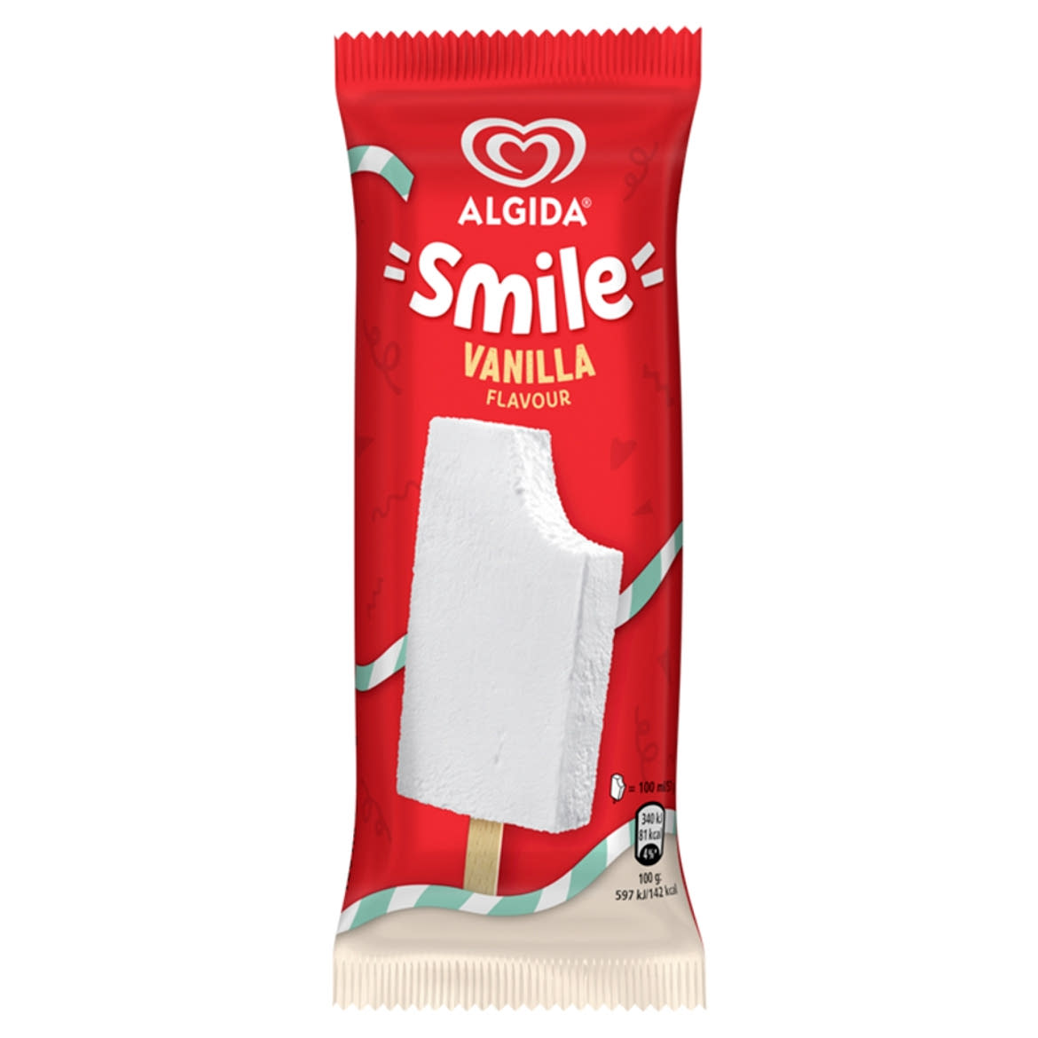 Algida Smile pálcikás jégkrém Vanília ízű