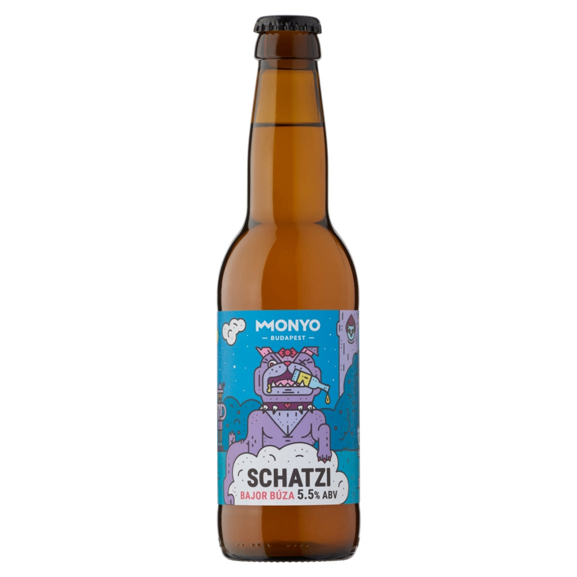 MONYO Schatzi bajor búza típusú szűretlen hibrid erjesztésű sör 5,5% 330 ml