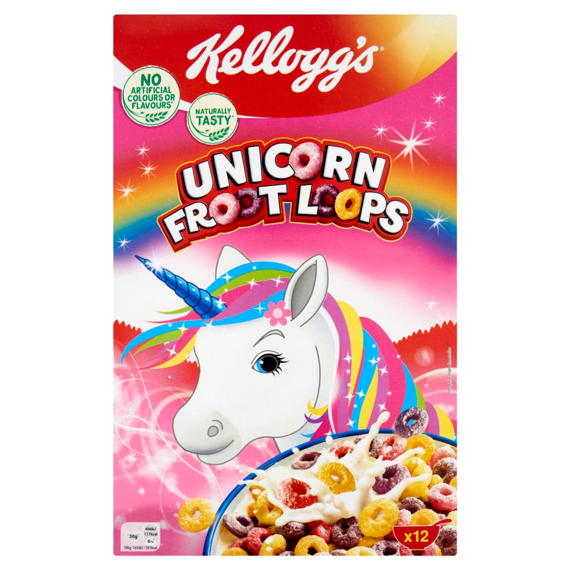 Kellogg's Unicorn Froot Loops gyümölcs ízesítésű gabonakarikák