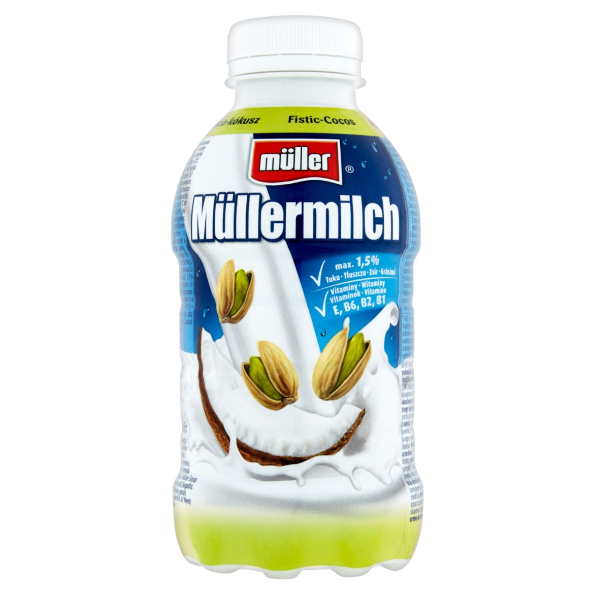 Müller Müllermilch pisztácia-kókusz ízű zsírszegény tejital 380 ml