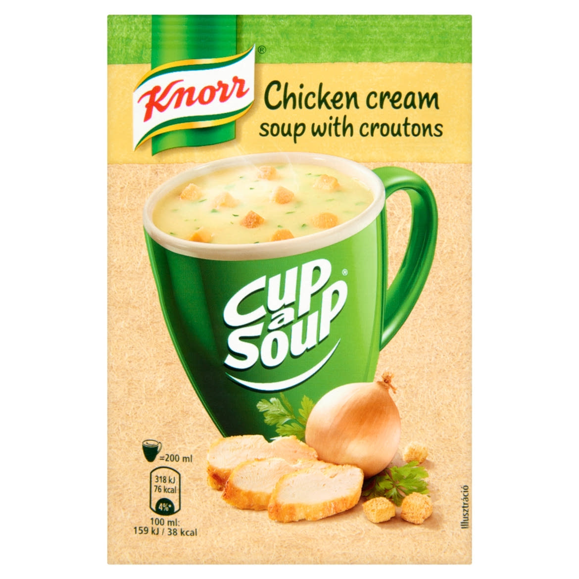 Knorr Cup a Soup csirkekrémleves zsemlekockával