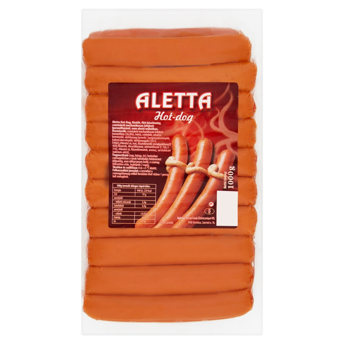 Aletta Hot-dog készítmény