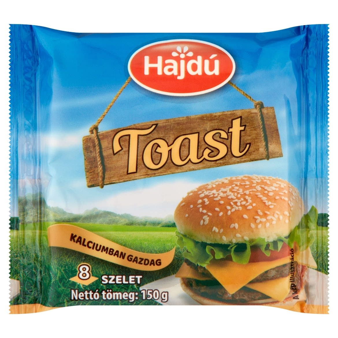 Hajdú Toast félzsíros ömlesztett sajt 8 db 150 g
