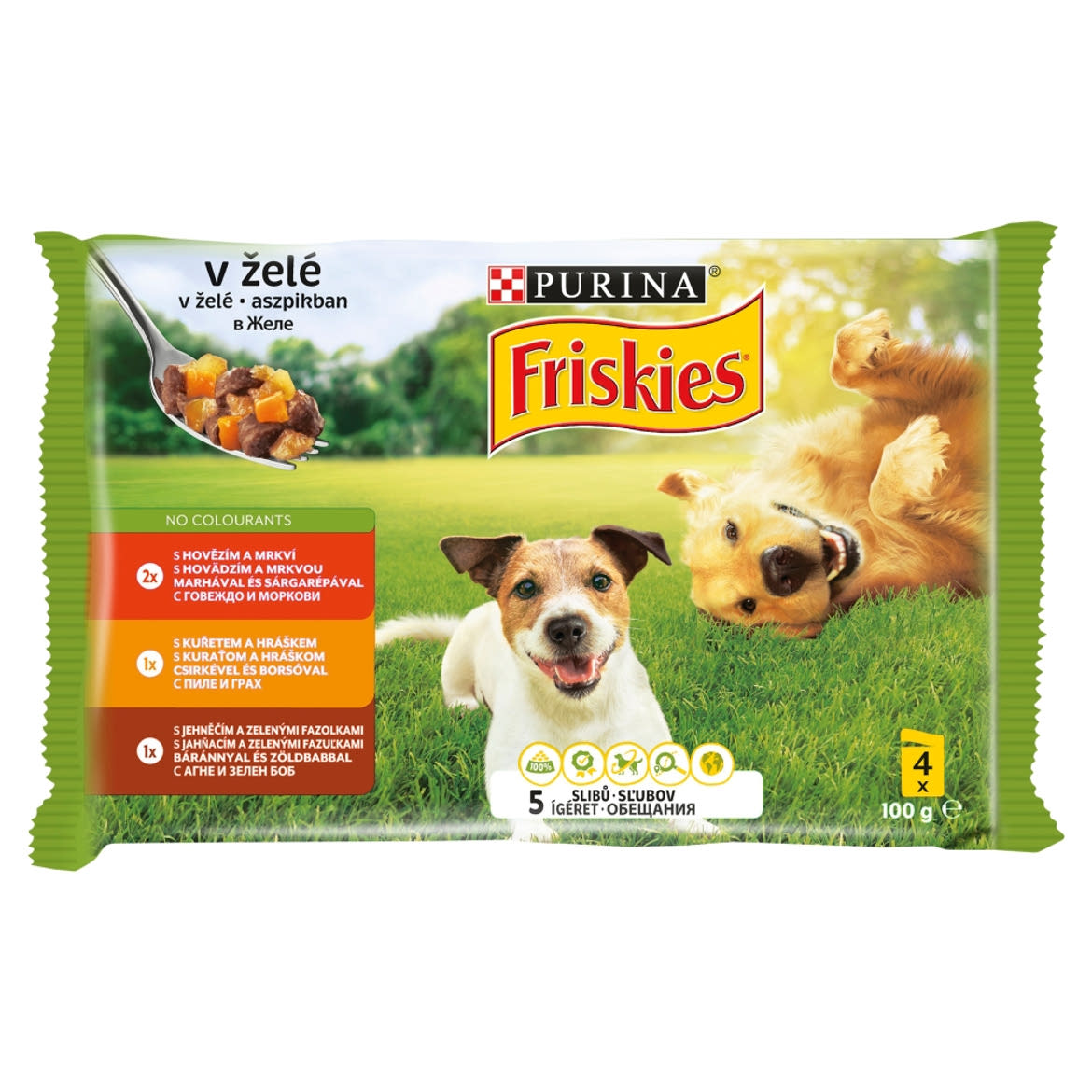 Friskies teljes értékű állateledel felnőtt kutyák számára aszpikban 4 x