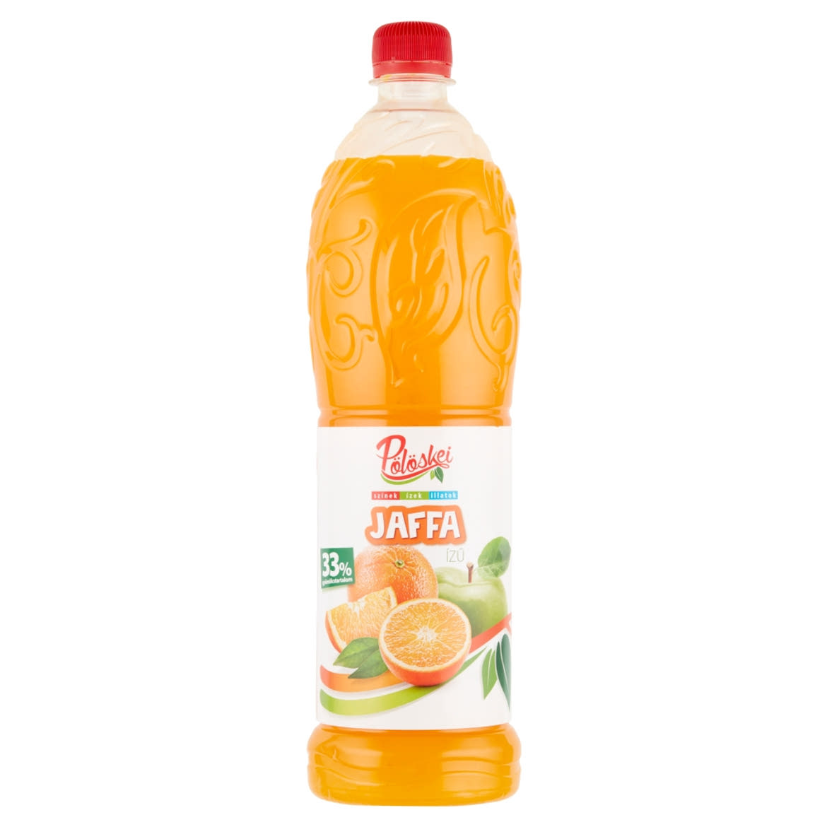 Pölöskei Jaffa narancs ízű vegyes gyümölcsszörp cukorral és édesítőszerrel