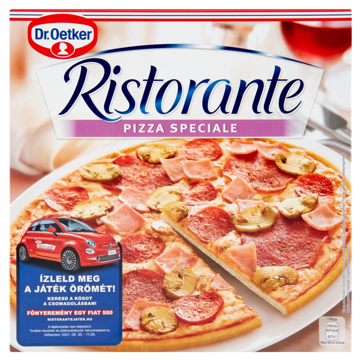 Dr. Oetker Ristorante Pizza Speciale gyorsfagyasztott pizza szalámival, gombával és sonkával
