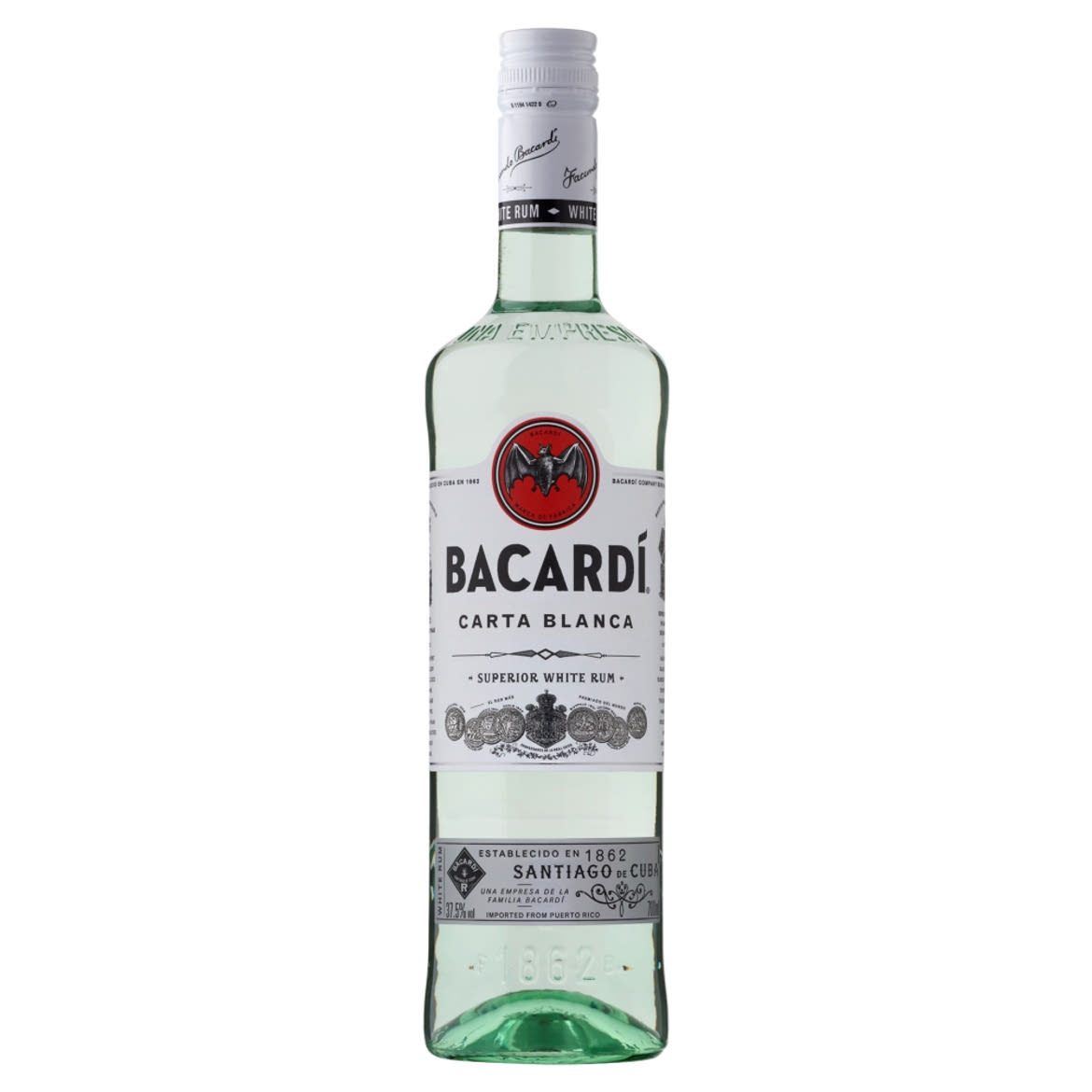 Bacardi Carta Blanca rum 37,5% 0,7 l
