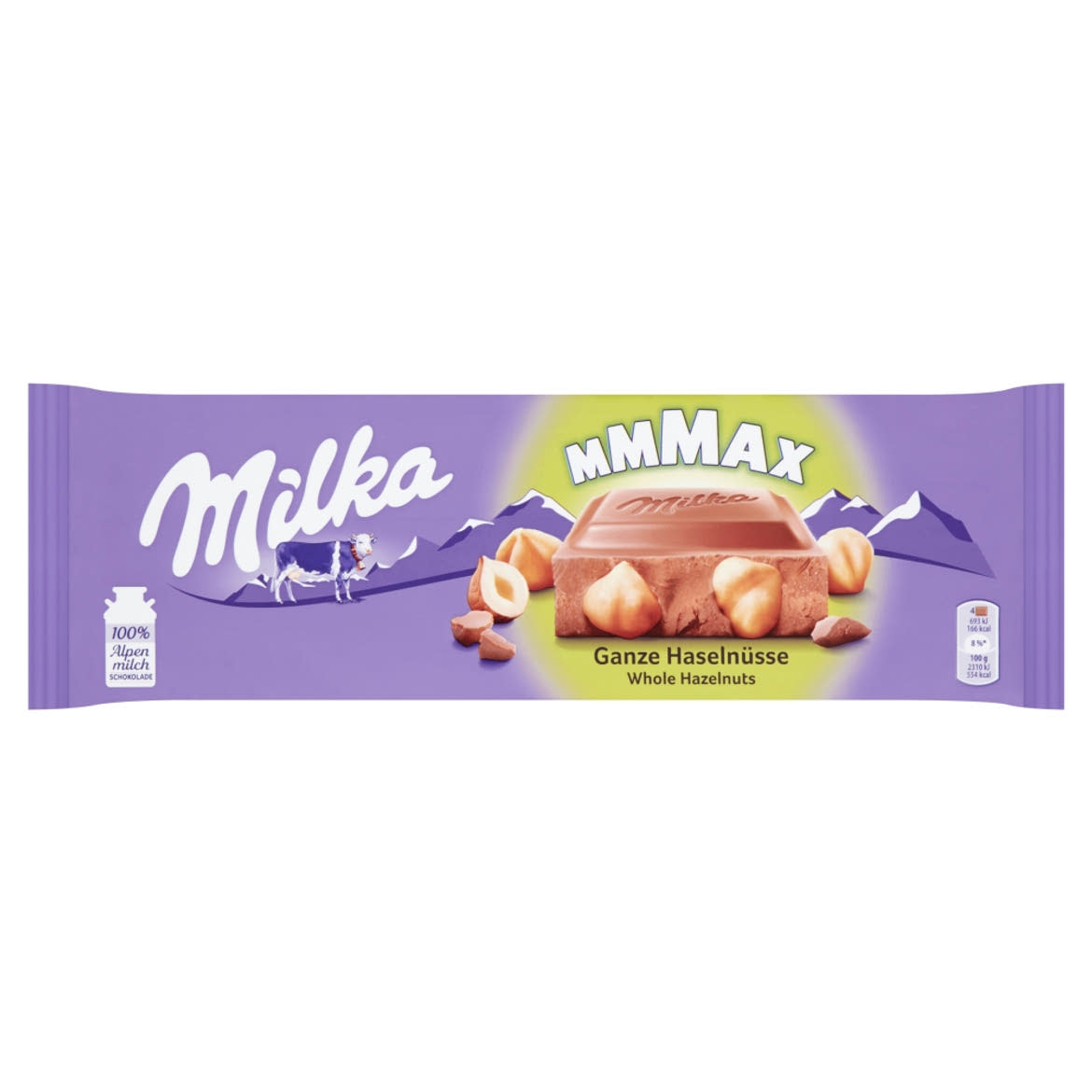 Milka Mmmax alpesi tejcsokoládé egész mogyoróval
