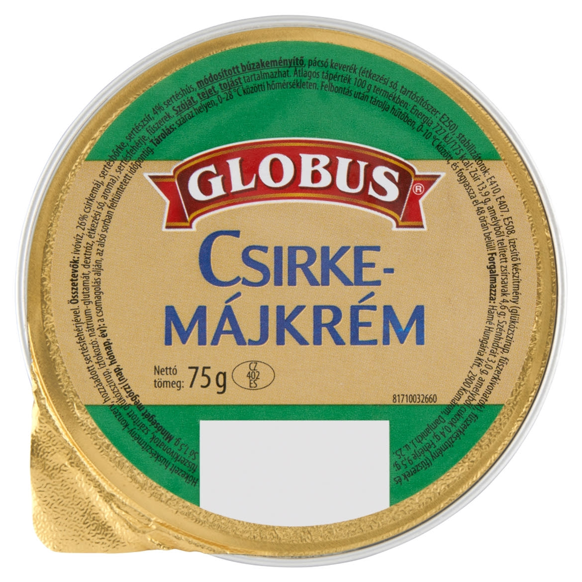 Globus csirkemájkrém