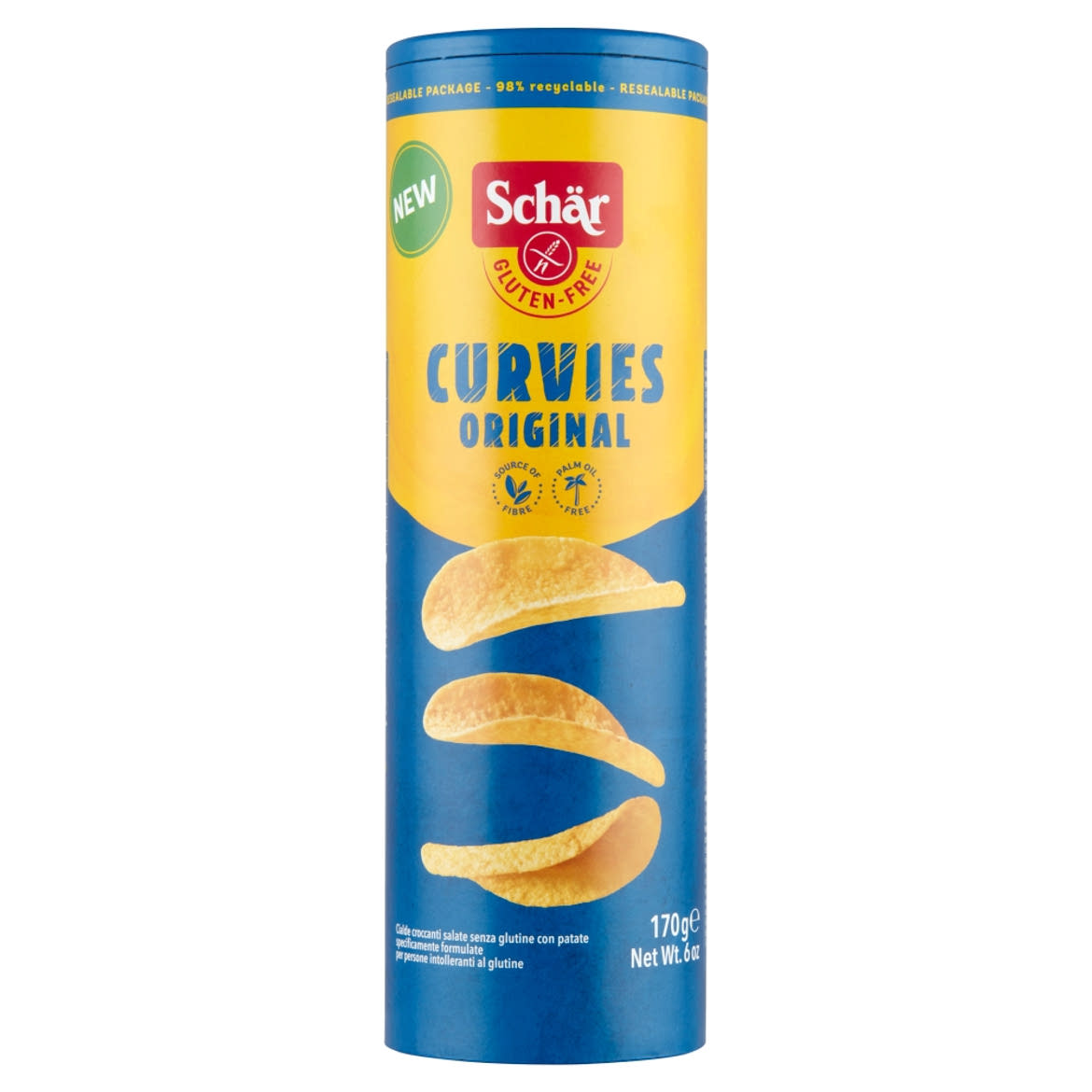 Schär Curvies Original gluténmentes chips 170 g